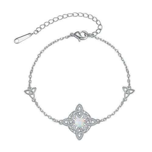 Cubic Zircon Micro Pave Brass Necklace, with stainless steel chain, with 4cm extender chain, silver color plated, micro pave cubic zirconia & for woman, 19.50x19.50mm, Sold Per Approx 17 cm Strand