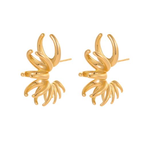 Stainless Steel Stud Earrings, plated, for woman, more colors for choice, 27x29mm, Sold By Pair