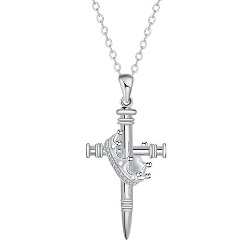 Cubic Zircon Micro Pave Brass Necklace, with stainless steel chain, with 5cm extender chain, Cross, platinum color plated, oval chain & micro pave cubic zirconia & for woman, 17.70x28.60mm, Sold Per Approx 45 cm Strand