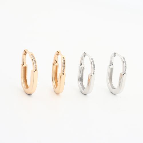 Brass Lever Back Earring, plated, for woman & with rhinestone, more colors for choice, 20PCs/Bag, Sold By Bag