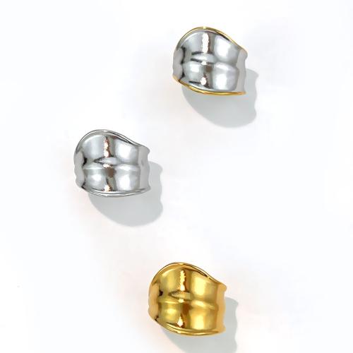 304 Stainless Steel Cuff Finger Ring, plated, fashion jewelry & for woman, more colors for choice, Sold By PC