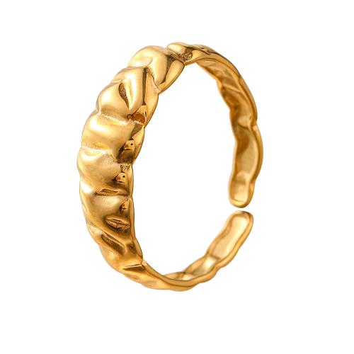 304 Stainless Steel Cuff Finger Ring, plated, fashion jewelry & for woman, more colors for choice, Sold By PC