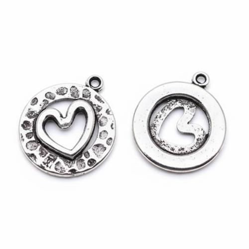 Tibetan Style Heart Pendants, antique silver color plated, DIY, 15x17mm, 200PCs/Bag, Sold By Bag