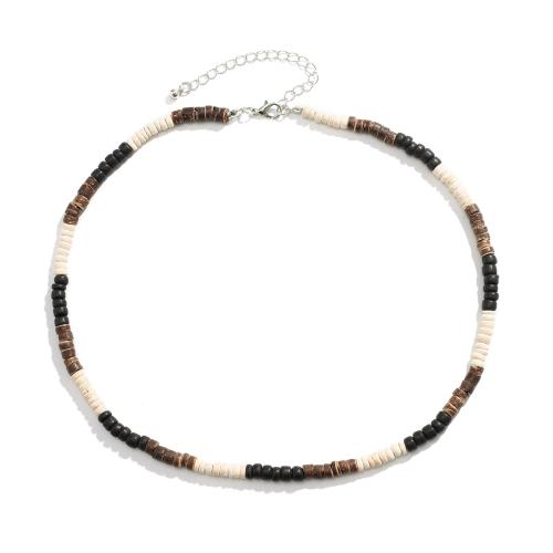 Wood Necklace, with Coco, with 2.7inch extender chain, Bohemian style & for man, Length:Approx 17.7 Inch, Sold By PC