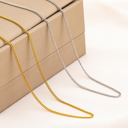 304 Stainless Steel Necklace, plated, sideways chain & fashion jewelry & Unisex, more colors for choice, 10PCs/Lot, Sold By Lot