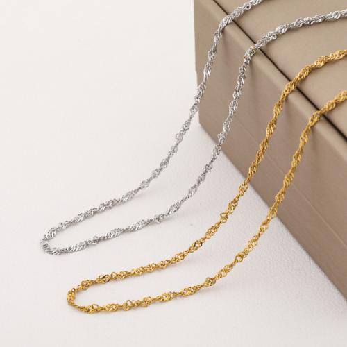 304 Stainless Steel Necklace, plated, fashion jewelry & Unisex, more colors for choice, 10PCs/Lot, Sold By Lot