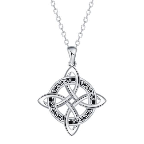 Circón cúbico Micro pavimentar collar de cobre amarillo, metal, con cadena de acero inoxidable, chapado en color de plata, cadena oval & micro arcilla de zirconia cúbica & para mujer & esmalte, 23.80x23.80mm, Vendido para aproximado 45 cm Sarta