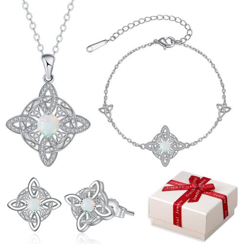 Micro cúbicos Circonia allanar sistemas de la joyería de cobre amarillo, Pendiente de stud & pulsera & collar, metal, con cadena de acero inoxidable, chapado en color de plata, tres piezas & cadena oval & micro arcilla de zirconia cúbica & para mujer, longitud:aproximado 45 cm, aproximado 17 cm, Vendido por Set