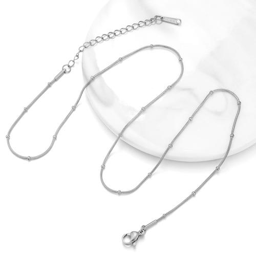 304 Stainless Steel Necklace Chain, plated, Unisex & snake chain, more colors for choice, 10PCs/Bag, Sold By Bag