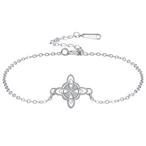 Cubic Zirconia Micro Pave Brass Bracelet, with stainless steel chain, silver color plated, adjustable & oval chain & micro pave cubic zirconia & for woman, 15x15mm, Sold Per Approx 17 cm Strand