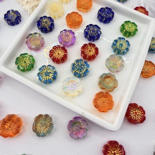 Lampwork Beads, Flower, DIY, more colors for choice, 14x5mm, Hole:Approx 1mm, 100PCs/Bag, Sold By Bag
