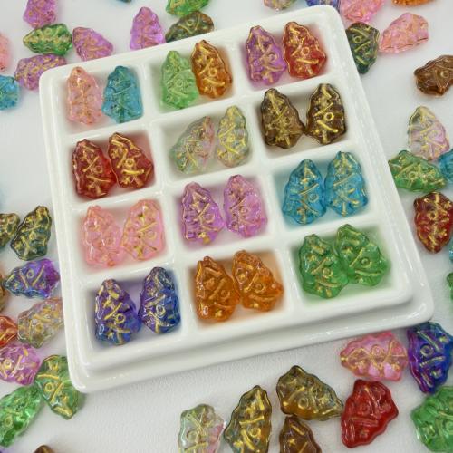 Christmas Lampwork Beads, Christmas Tree, DIY, more colors for choice, 17x12x5.80mm, Hole:Approx 1mm, 100PCs/Bag, Sold By Bag