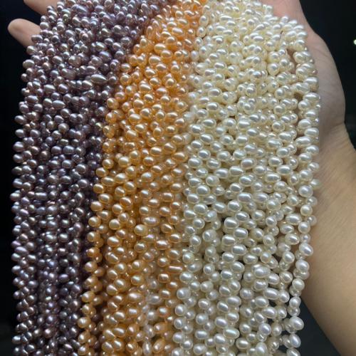 Cultured Rice Freshwater Pearl Beads, DIY & top drilled, more colors for choice, beads size 4-5mm, Sold Per Approx 38 cm Strand