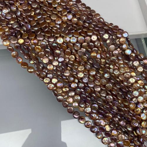 Perlas Botón Freshwater , Perlas cultivadas de agua dulce, Redondo aplanado, Bricolaje, 12mm, Vendido para aproximado 38-39 cm Sarta