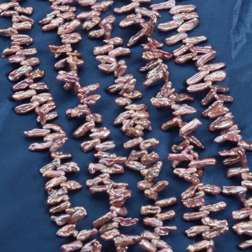 Perles de nacre de culture d'eau douce Biwa, perle d'eau douce cultivée, DIY & haut percé, couleur originale, beads width 5-6mm, length 14-17mm, Trou:Environ 0.7mm, Environ 100PC/brin, Vendu par Environ 40 cm brin