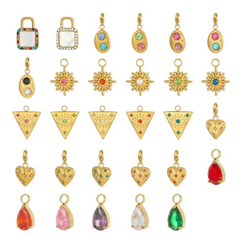 Colgantes Titanium, Partículas de acero, chapado, Bricolaje & diferentes estilos para la opción & con diamantes de imitación, Vendido por UD