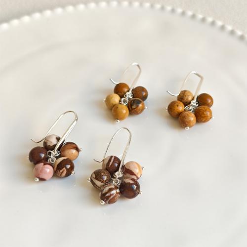 Zebra Jasper Drop Earring, with Brass, vintage & for woman, more colors for choice, 40x24x8mm, Sold By Pair