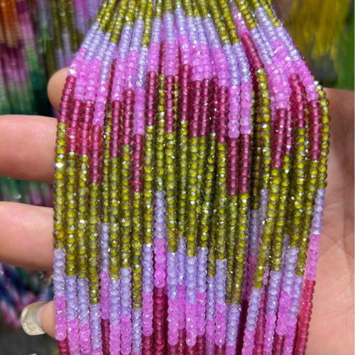 cúbica circonia Abalorio, pulido, Bricolaje & facetas, más colores para la opción, 2x3mm, Vendido para aproximado 38 cm Sarta