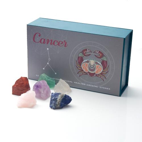 Fashion Decoration, Gemstone, 12 Signs of the Zodiac, different styles for choice, 200x120x58mm, Sold By Box