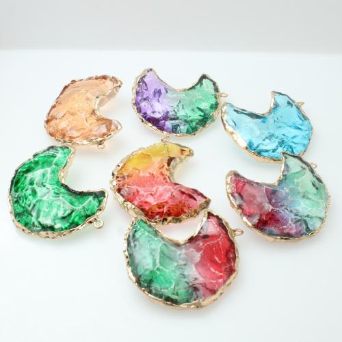 ​Amazonite​ Pendant, Moon, DIY, more colors for choice, 45x40x15mm, Sold By PC