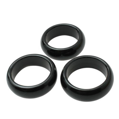 Black Agate Finger Ring, fashion jewelry & Unisex, US Ring Size:8-10.5, Sold By PC