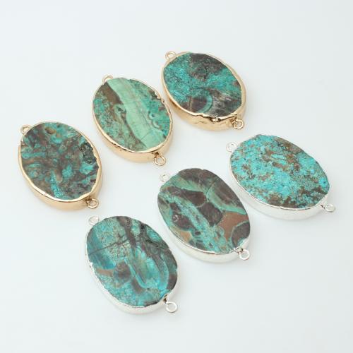 Quartz Connector, Oval, DIY, Random Color, 35x25mm, Sold By PC