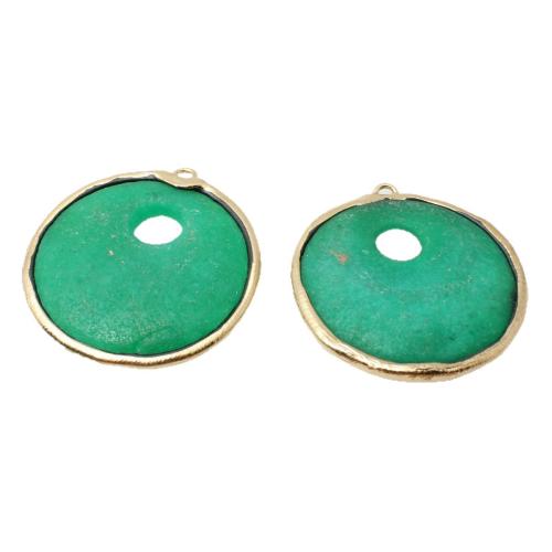 Natural Jade Pendants, with Tibetan Style, Flat Round, DIY, 50mm, Sold By PC