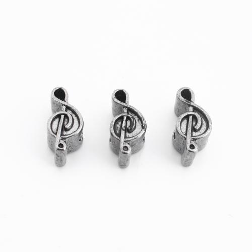 Stainless Steel Spacer Beads, 304 Stainless Steel, Music Note, DIY, 17x7x8mm, Sold By PC