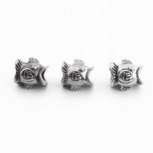 Stainless Steel Spacer Beads, 304 Stainless Steel, Fish, vintage & DIY, 14x13x11mm, Sold By PC