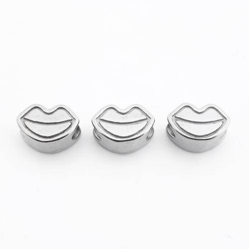 Stainless Steel Spacer Beads, 304 Stainless Steel, Lip, DIY, 15x10x8mm, Sold By PC