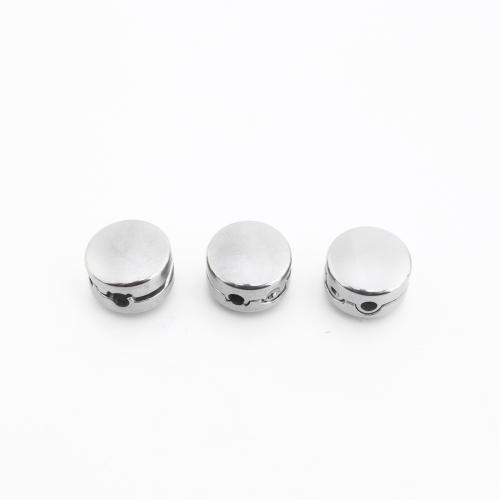 Stainless Steel Jewelry Clasp, 304 Stainless Steel, Flat Round, DIY, 10x10x7mm, Sold By PC