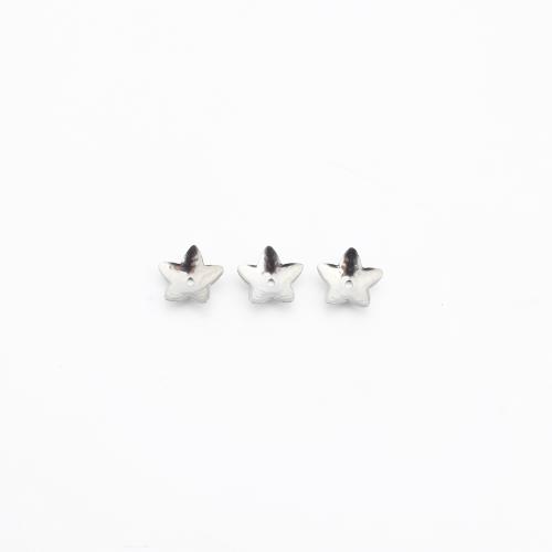 Stainless Steel Bead Cap, 304 Stainless Steel, Flower, DIY, 7x7x2mm, Sold By PC