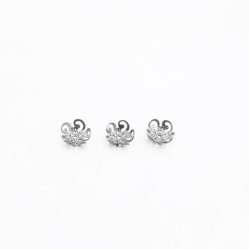 Stainless Steel Bead Cap, 304 Stainless Steel, DIY, 8x8x3mm, Sold By PC