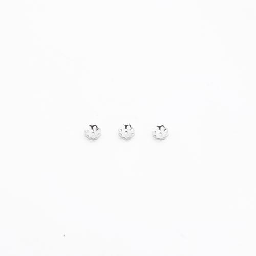 Stainless Steel Bead Cap, 304 Stainless Steel, DIY, 5x5x1mm, Sold By PC