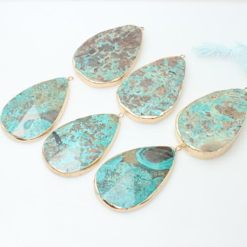 Gemstone Pendants Jewelry, Picture Jasper, Teardrop, DIY & different size for choice, Sold By PC