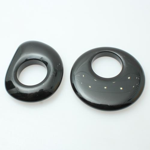 Black Agate Pendants, polished, DIY & different size for choice, Sold By PC