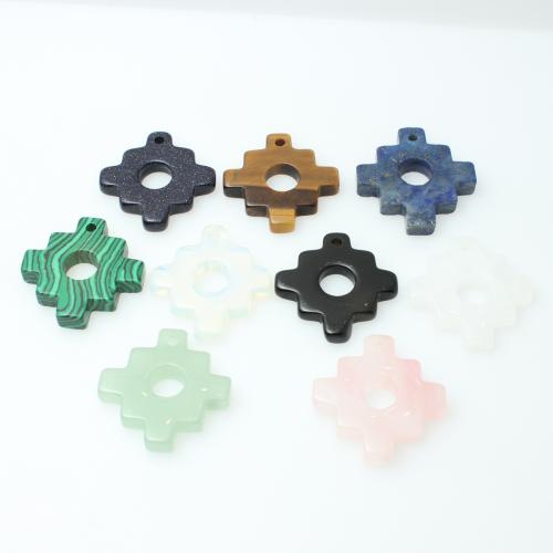 Gemstone Pendants Jewelry, Chinese Knot, DIY & different materials for choice, 30x30mm, Sold By PC