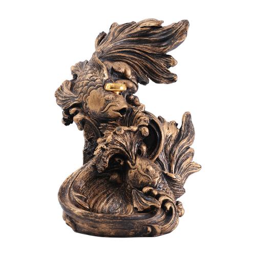 Backflow Incense Burner, Resin, Fish, handmade, more colors for choice, 130x105x170mm, Sold By PC