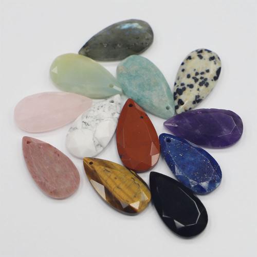 Bijoux Pendentifs en pierres gemmes, pierre gemme, larme, poli, DIY & différents matériaux pour le choix & facettes, 25x13x4mm, Trou:Environ 1.5mm, Vendu par PC