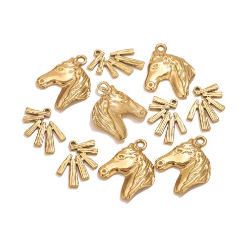 Acier inoxydable animaux Pendentifs, Acier inoxydable 304, Placage de couleur d'or, DIY & styles différents pour le choix, Vendu par PC