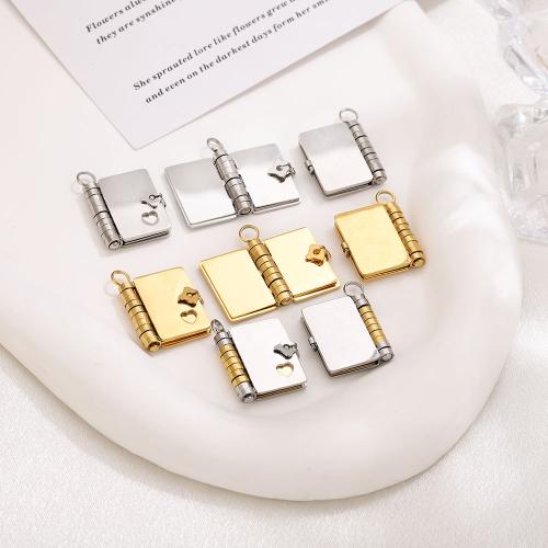 Ювелирные подвески из нержавеющей стали, Нержавеющая сталь 304, Книга, Другое покрытие, DIY, Много цветов для выбора, 18.30x23.80mm, отверстие:Приблизительно 3.7mm, продается PC