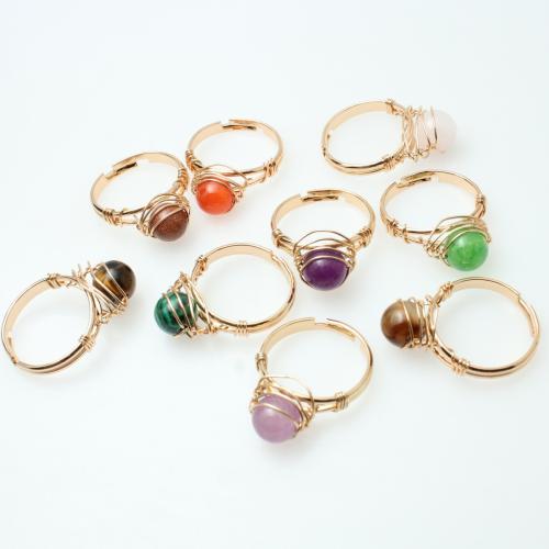 Gemstone Cuff Finger Ring, with Tibetan Style, different materials for choice & Unisex, US Ring Size:10.5, Sold By PC