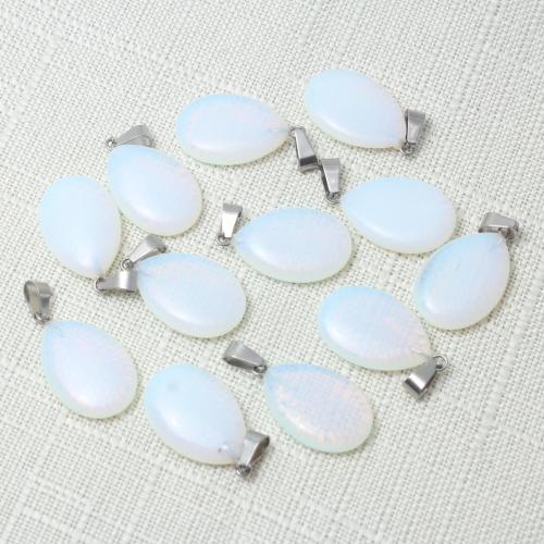 Gemstone Pendants Jewelry, Opal, Teardrop, polished, DIY, 16x23x6mm, Sold By PC
