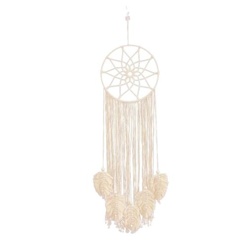 coton Ornements suspendus, avec fer, Attrapeur de rêves, beige, 1150x300mm, Vendu par PC
