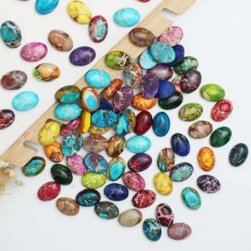 Natural Gemstone Cabochons, Impression Jasper, Oval, DIY & different size for choice, more colors for choice, Sold By PC