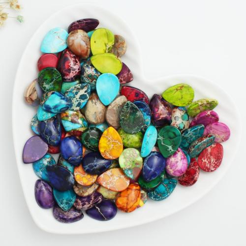 Natural Gemstone Cabochons, Impression Jasper, Teardrop, DIY & different size for choice, more colors for choice, Sold By PC