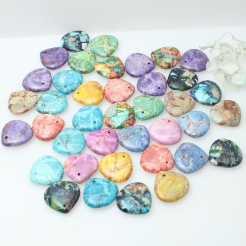 Pendentifs jaspe impérial, Jaspe d'impression, larme, DIY, plus de couleurs à choisir, 20x20x6mm, Vendu par PC