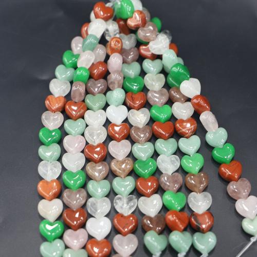 Gemstone Jewelry Beads, Heart, polished, DIY & different materials for choice, 20x10mm, Hole:Approx 1.2-1mm, Approx 17PCs/Strand, Sold By Strand