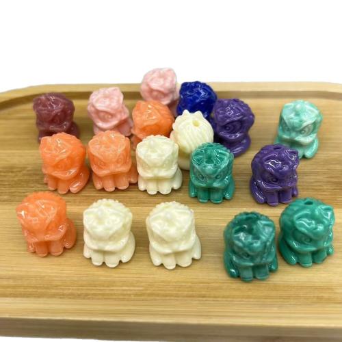 Natural Colored Shell Beads, Shell Powder, Lion, DIY, more colors for choice, 13x15mm, 20PCs/Bag, Sold By Bag