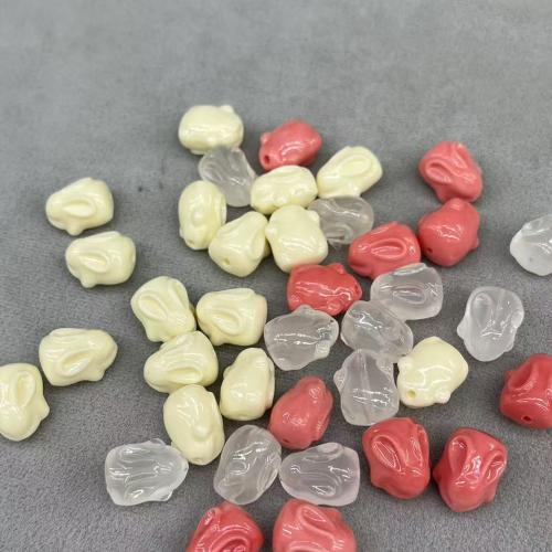 Natural Colored Shell Beads, Shell Powder, Rabbit, DIY, more colors for choice, 12x15mm, 35PCs/Bag, Sold By Bag